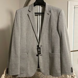 Express Mens Houndstooth Sport Coat/ Blazer - 42 S (Short), Slim fit